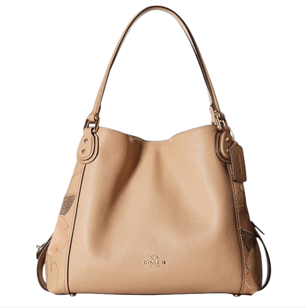 Coach Edie Shoulder Bag 31 With Patchwork Tea Rose